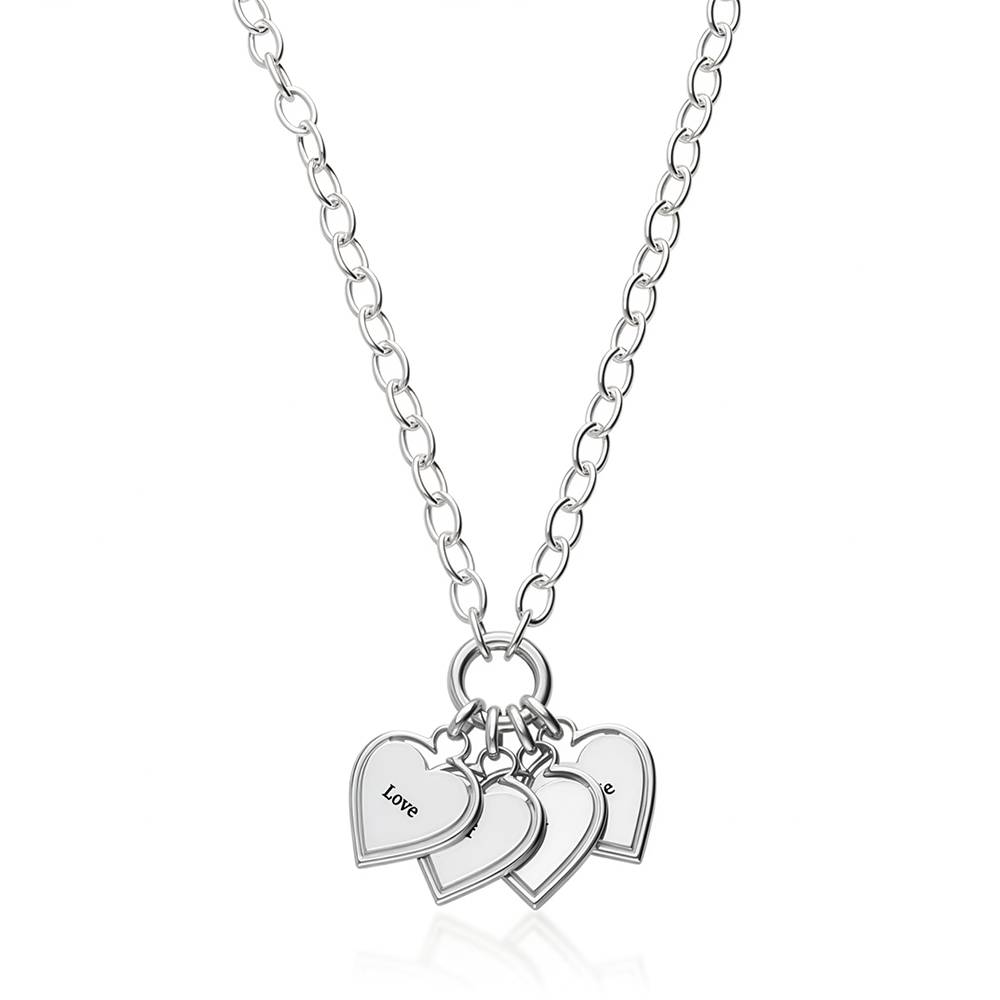 Heart-to-Heart Engravable Necklace in Sterling Silver