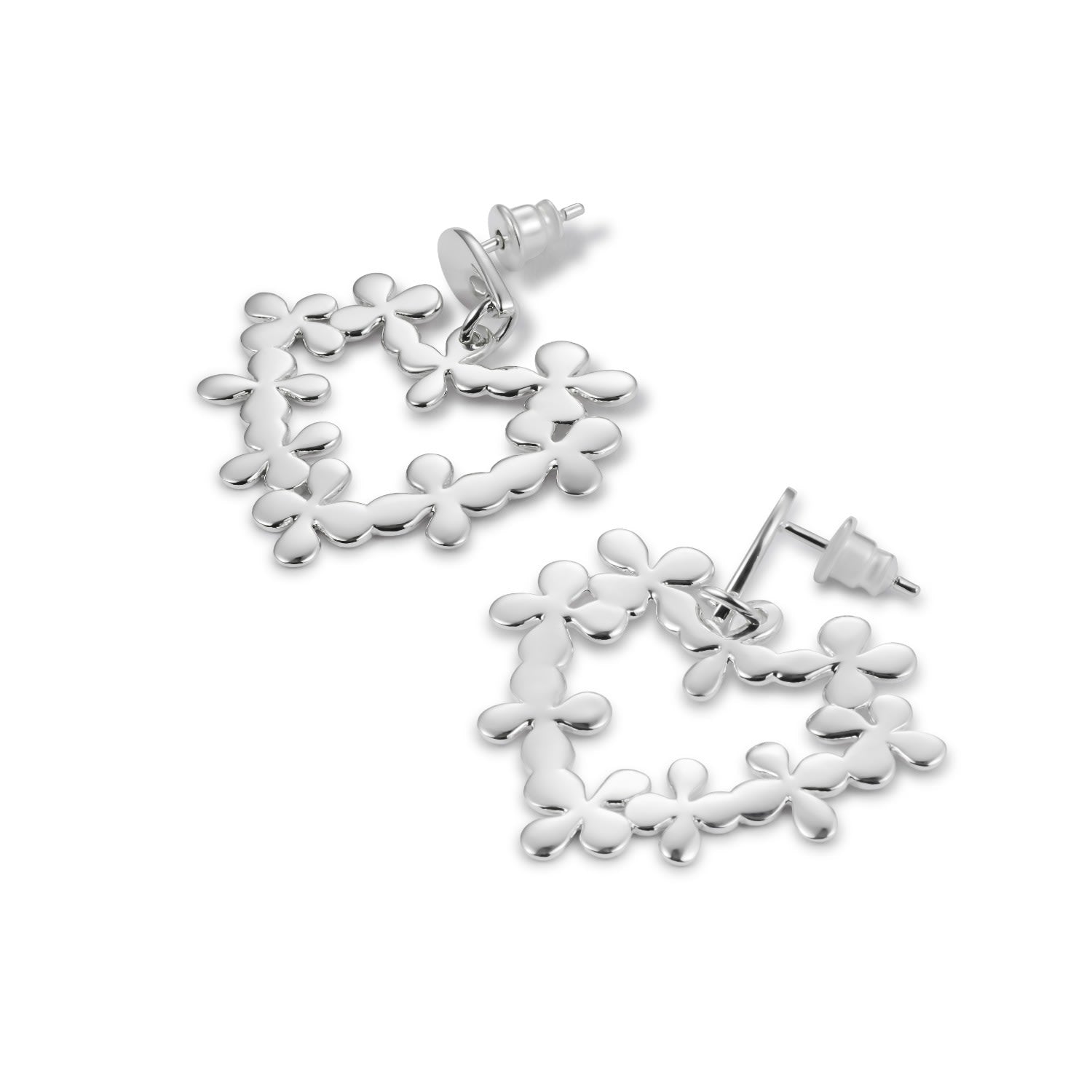 Hearts In Flowers- Silver