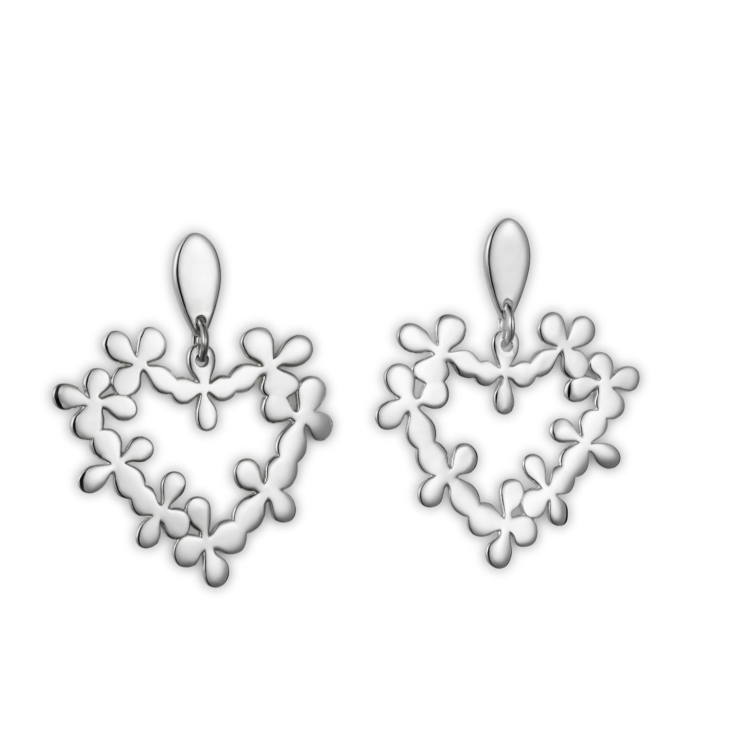 Hearts In Flowers- Silver