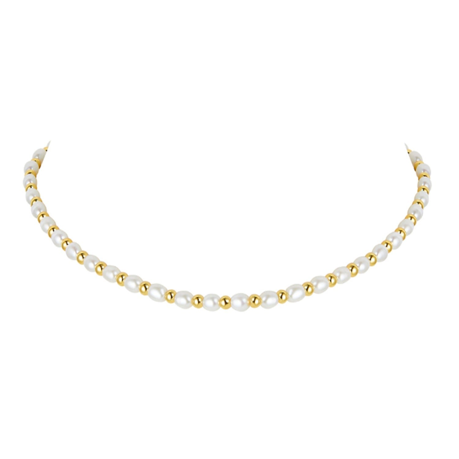 Hedjet Gold Vermeil Pearl Short Layering Necklace