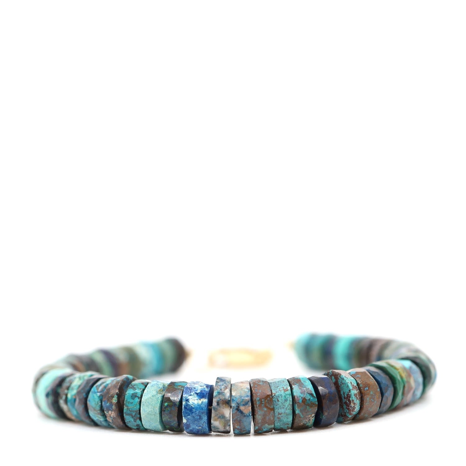 Heishi Cut Chrysocolla Beaded Bracelet