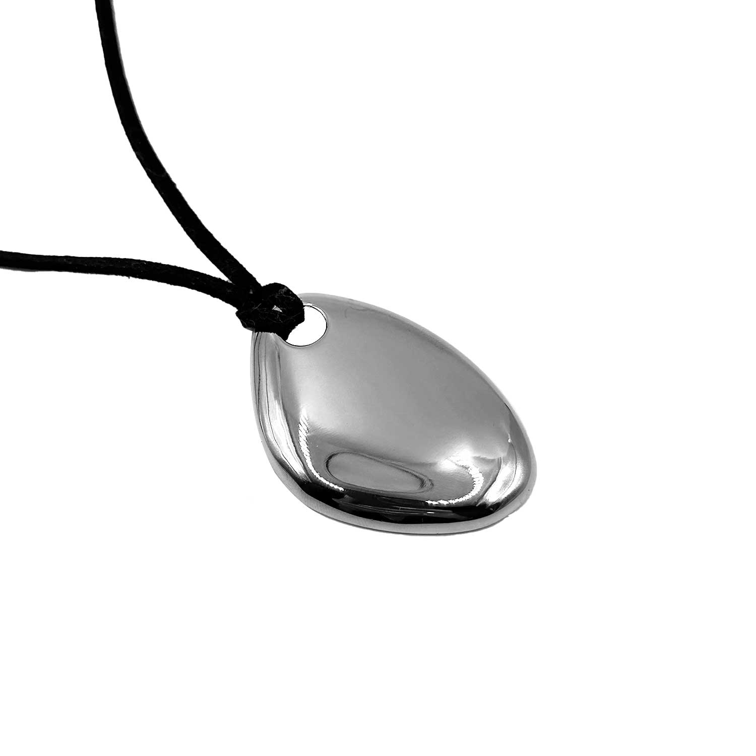 Helena Silver Cord Vegan Leather Necklace