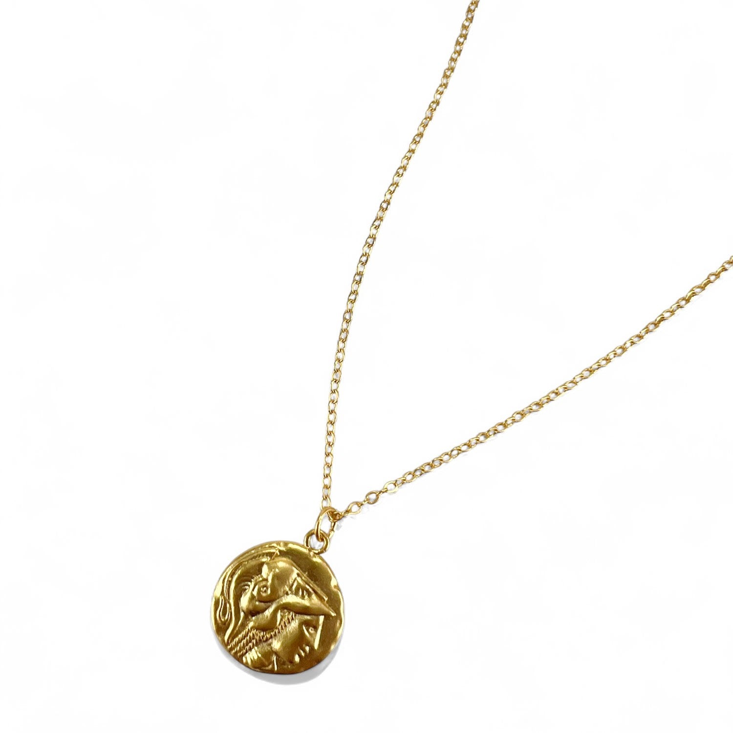 Helios Gold-Plated Ancient Coin Necklace