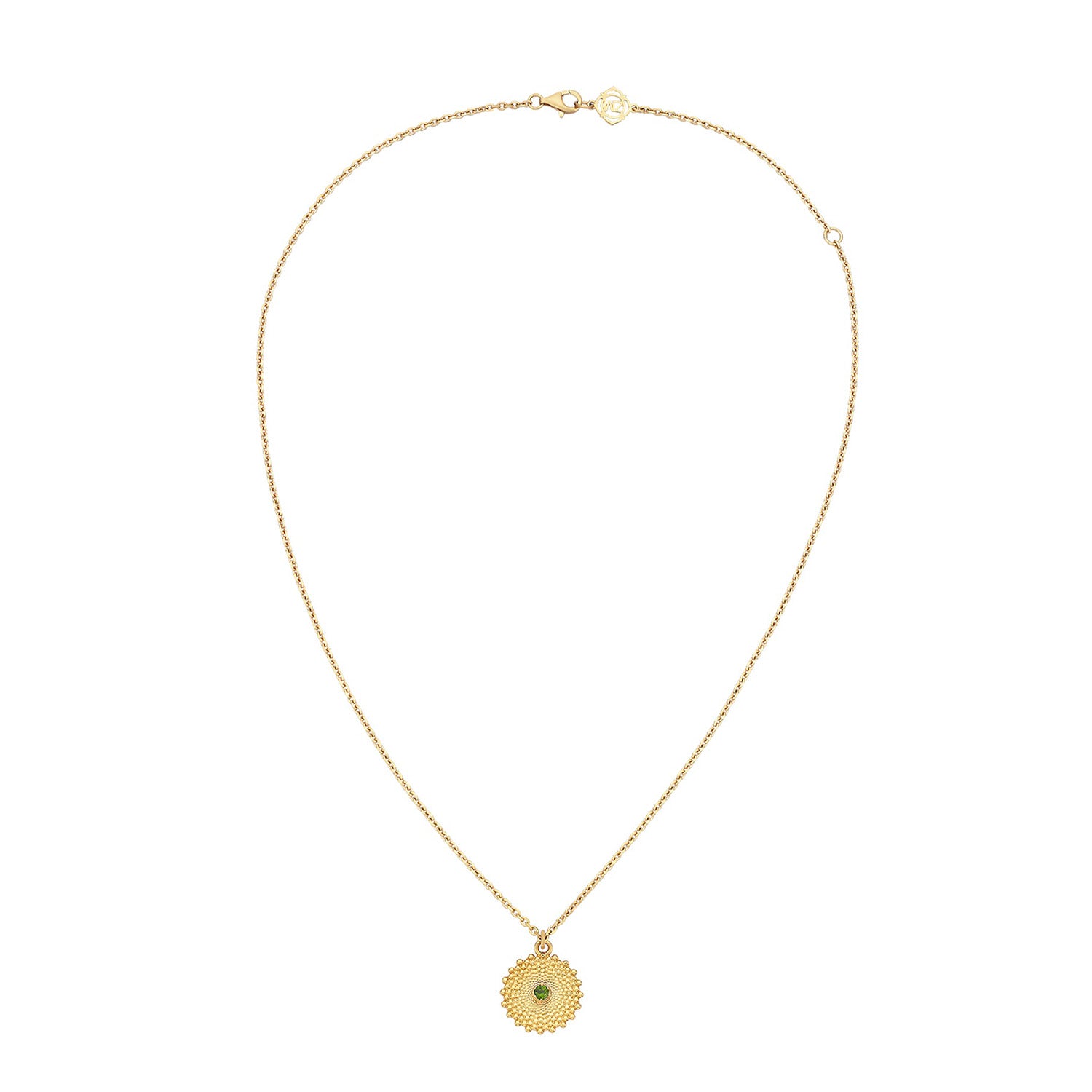 Helios Necklace Gold Chrome Diopside