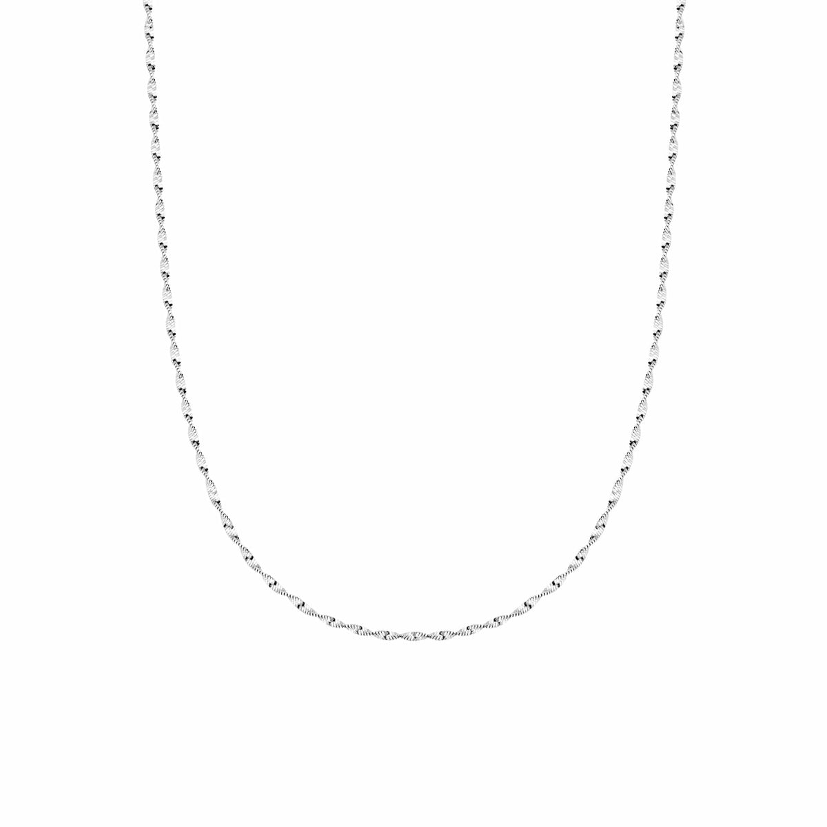 Helix Twisted Chain Necklace Sterling Silver