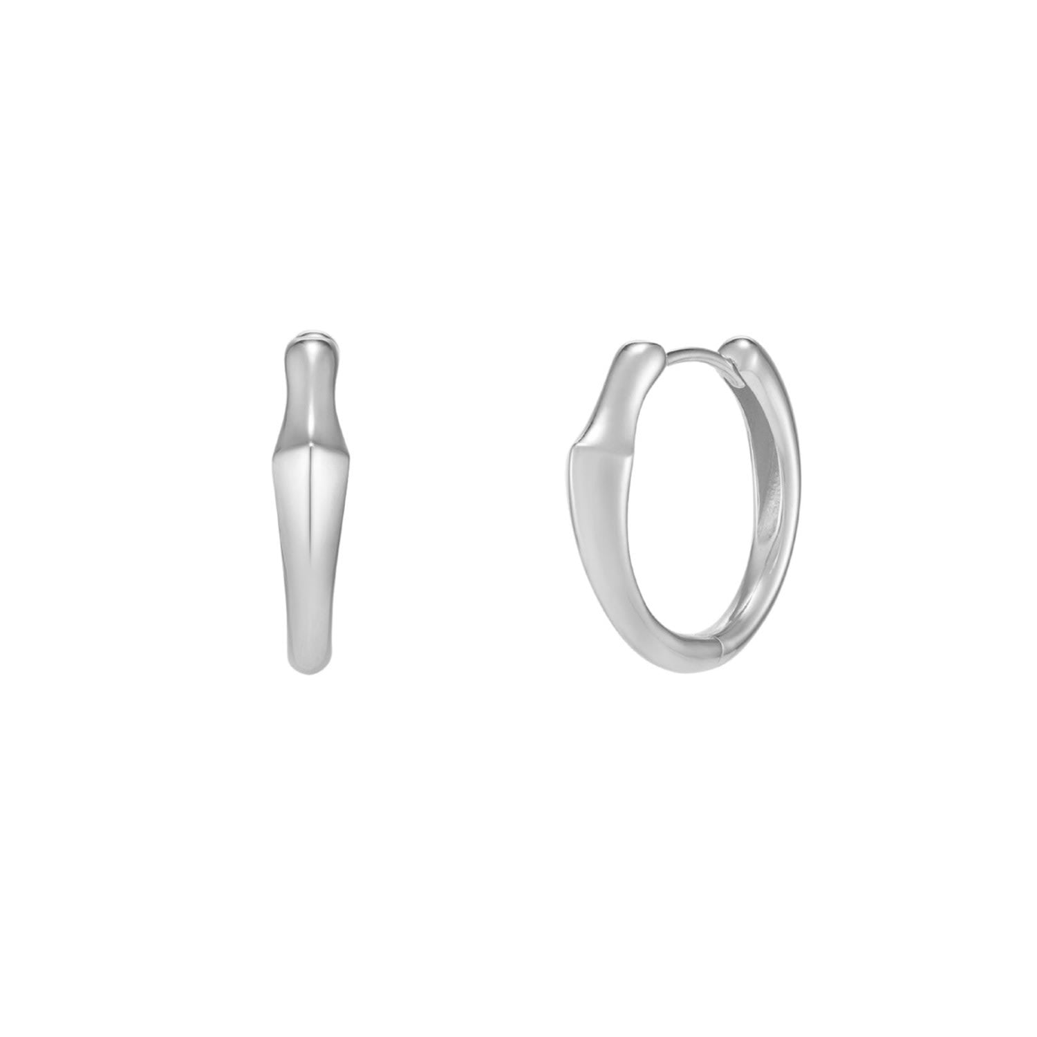 Heradi Small White Gold Hoops