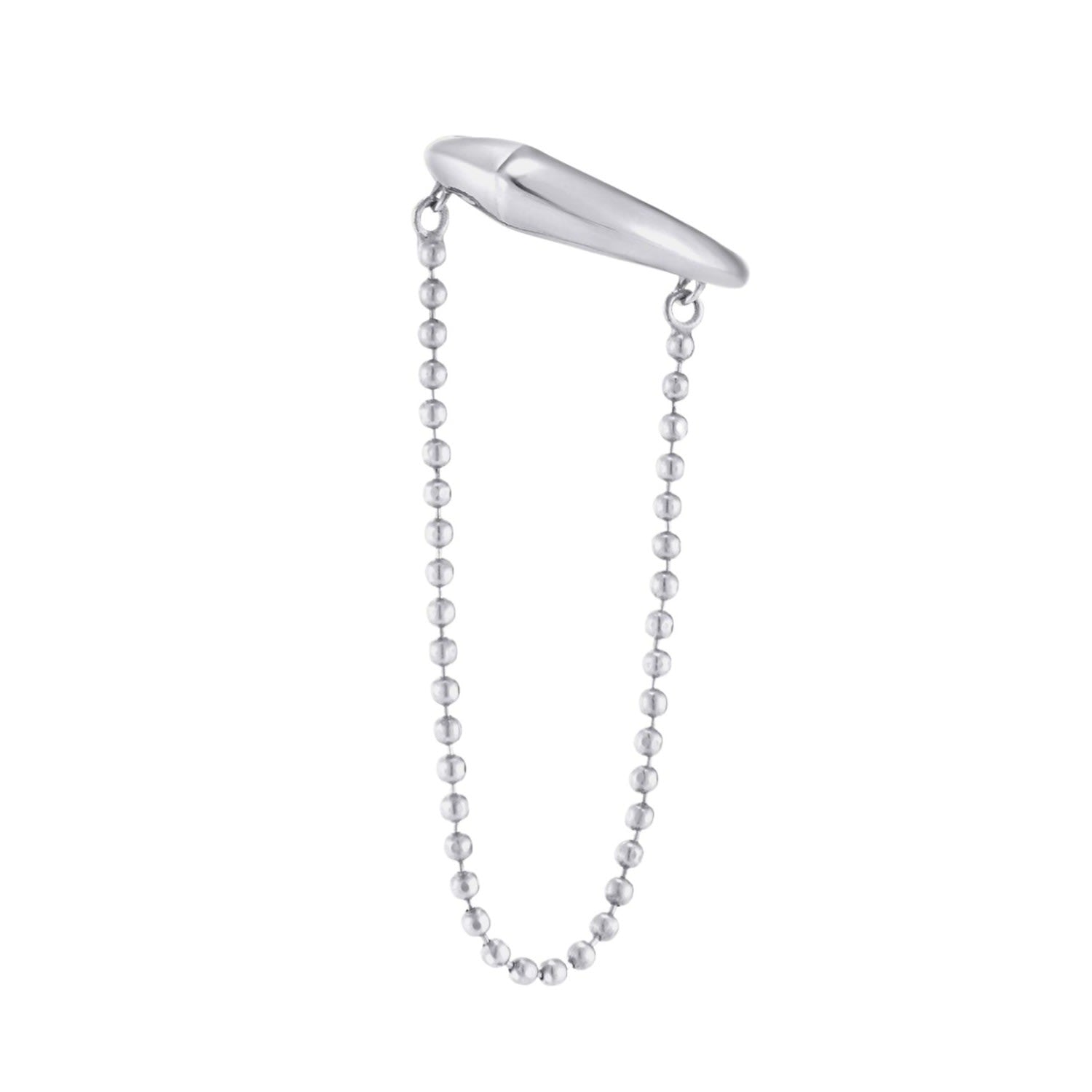 Heradi Wave Chain White Gold Ear Cuff
