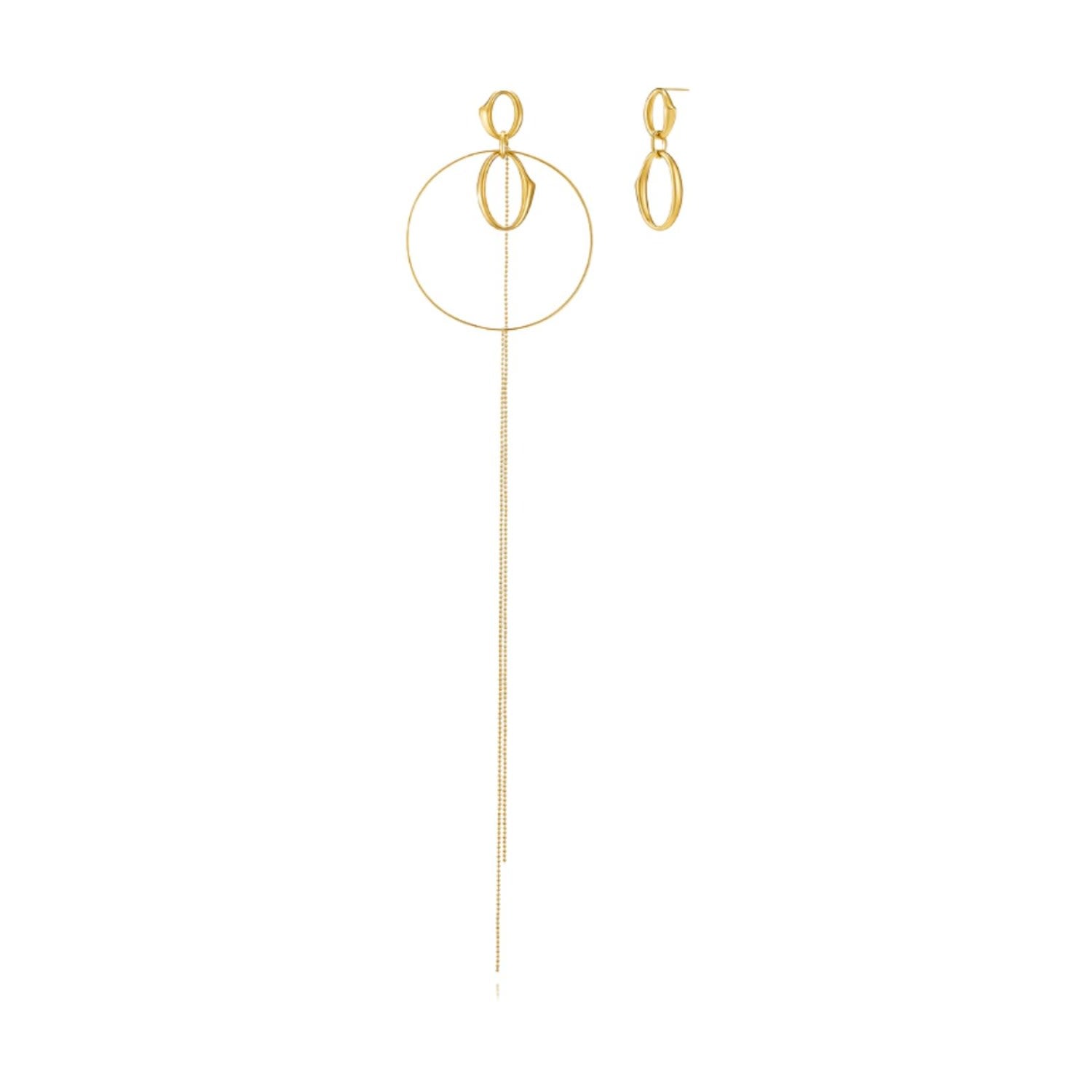 Heradi Wave Gold Circle Earrings