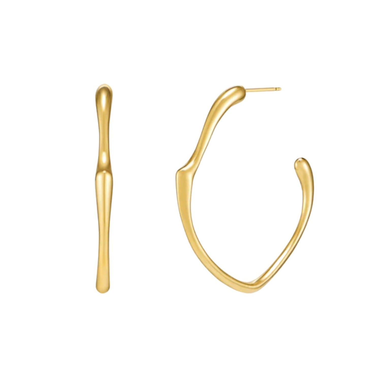 Heradi Wave Gold Hoop Earrings