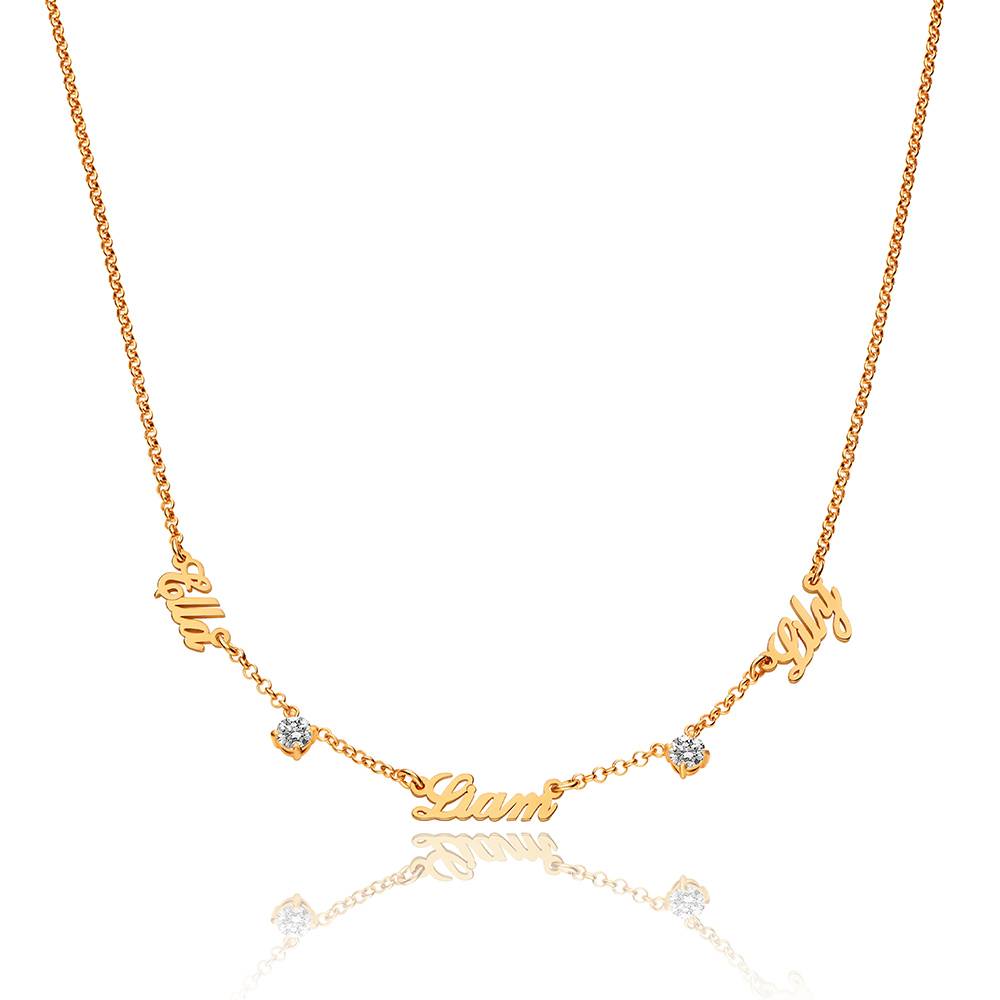 Heritage 0.30CT Diamond Multiple Name Necklace in 18K Gold Vermeil