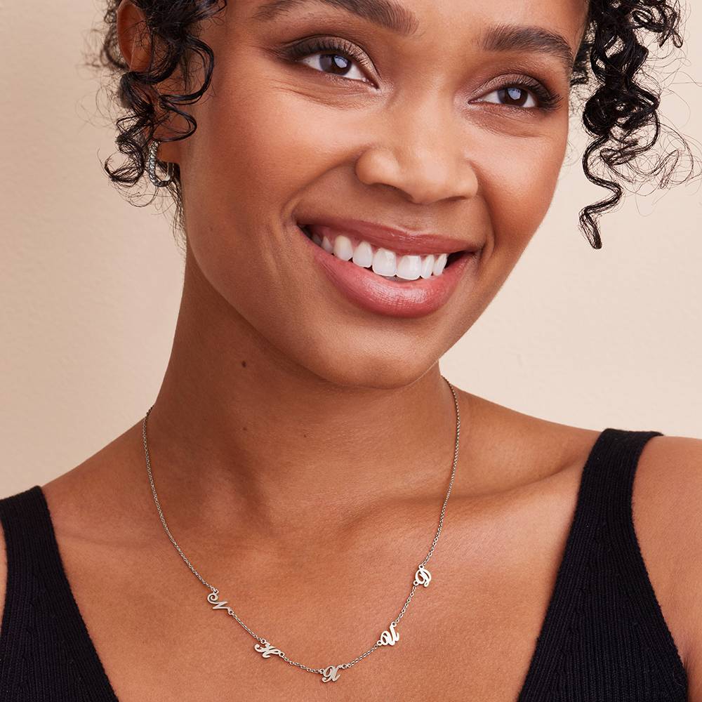 Heritage Multiple Initial Necklace in Silver