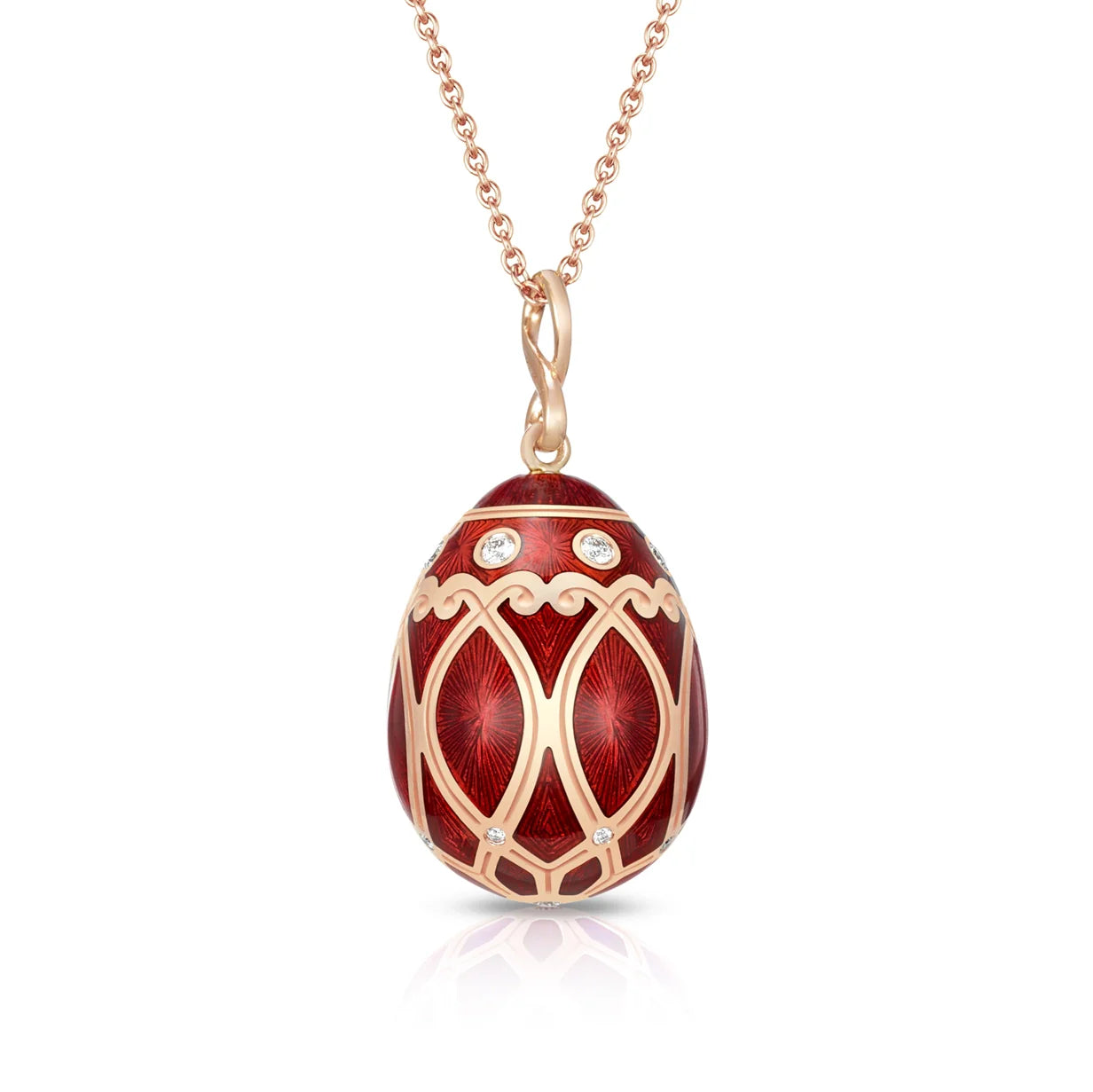 Palais Guilloché Enamel Egg Pendant