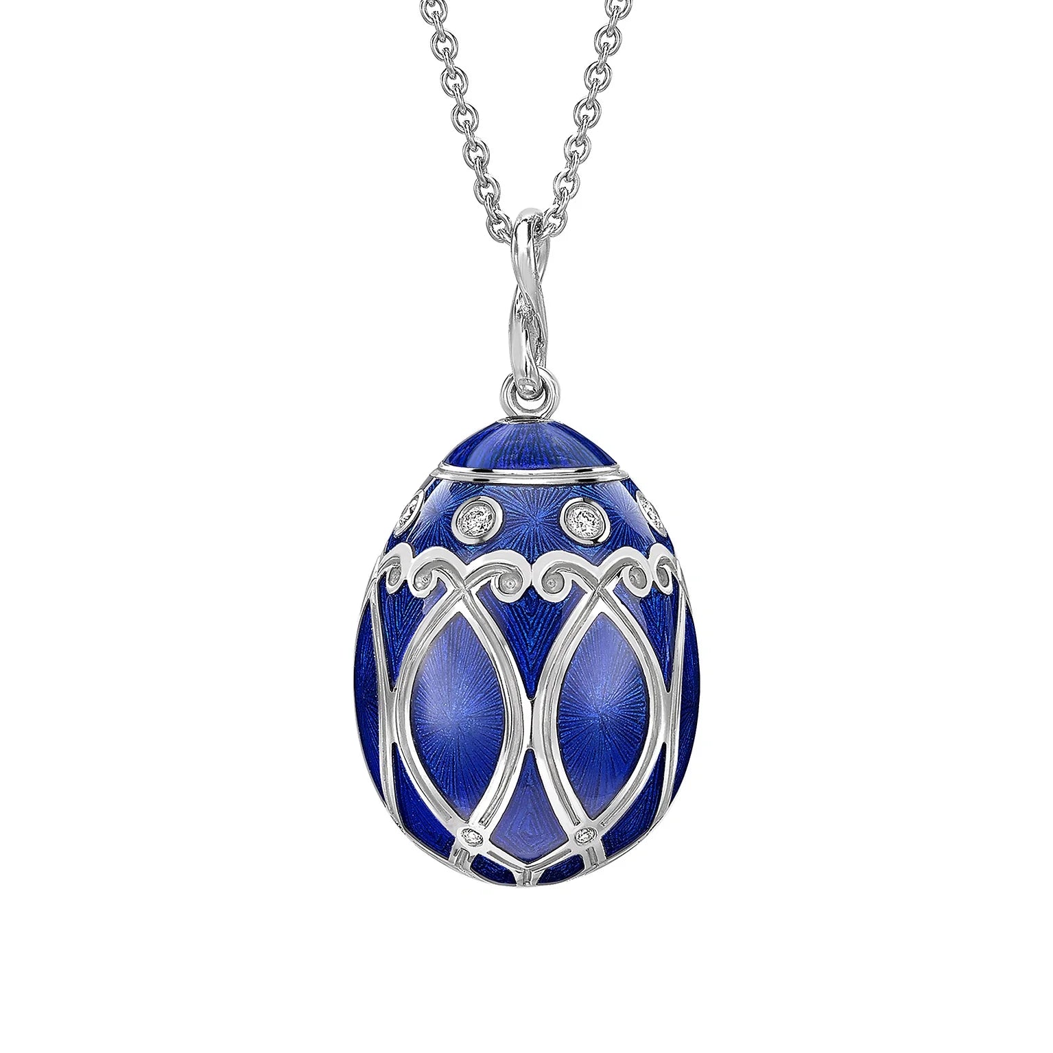 Palais Guilloché Enamel Egg Pendant