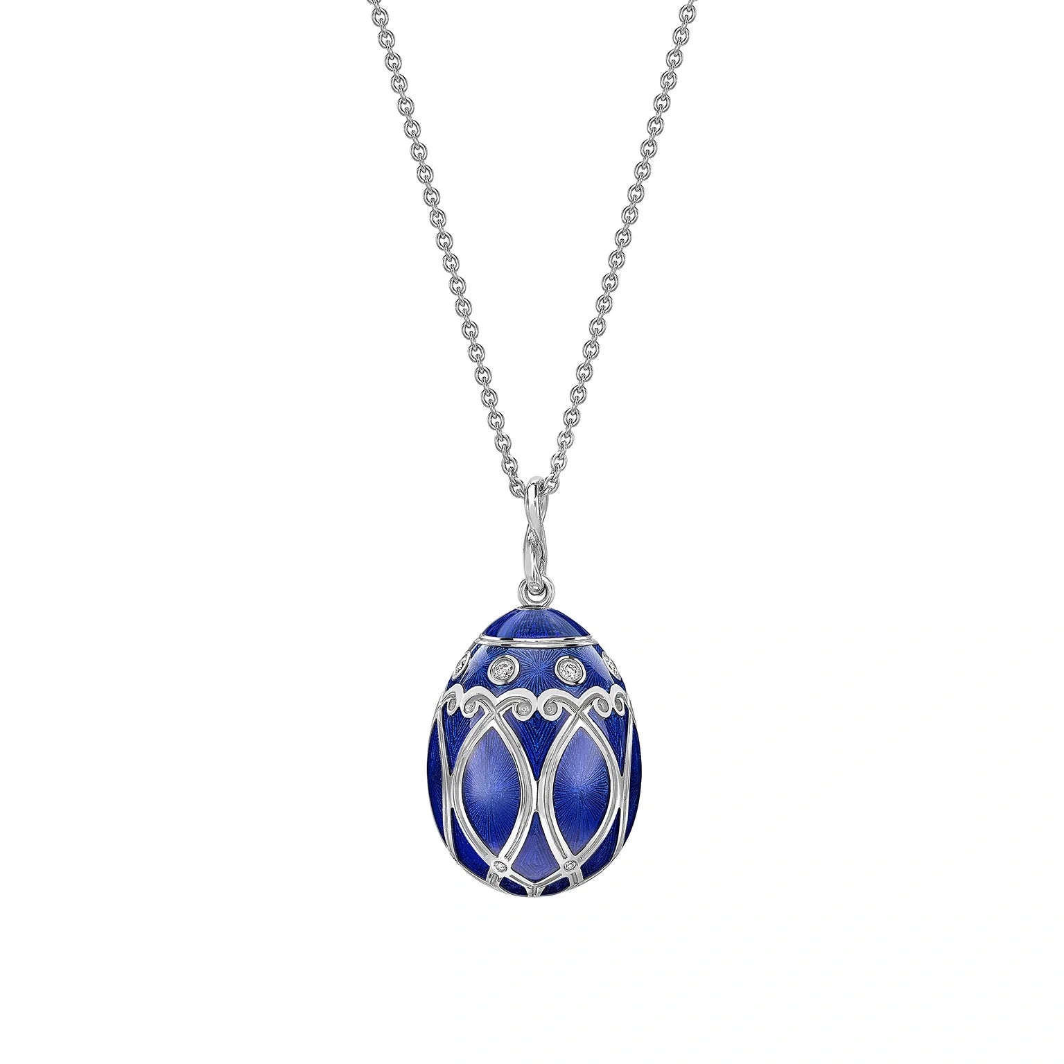 Palais Guilloché Enamel Egg Pendant