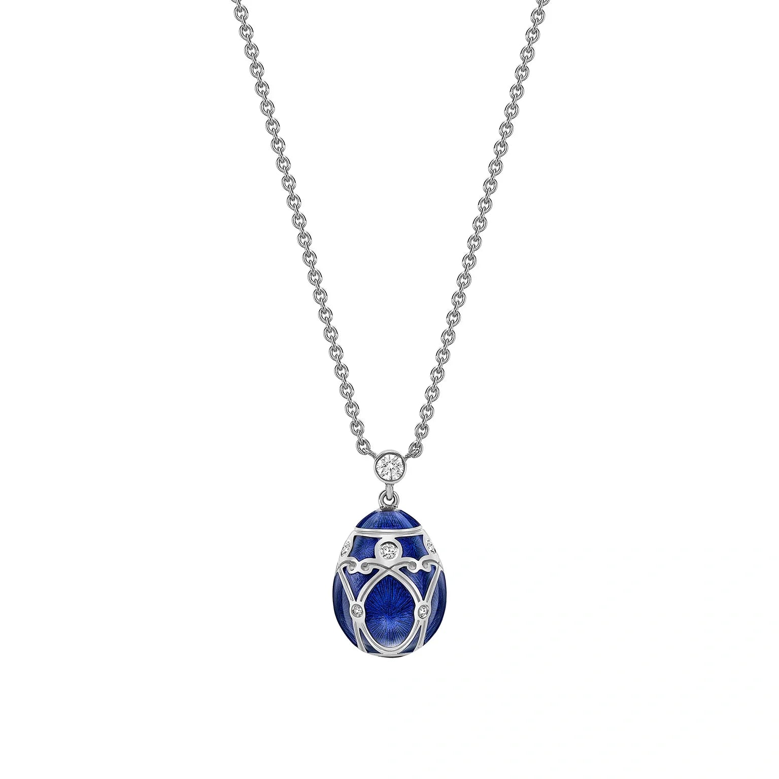 Palais Guilloché Enamel Petite Egg Pendant