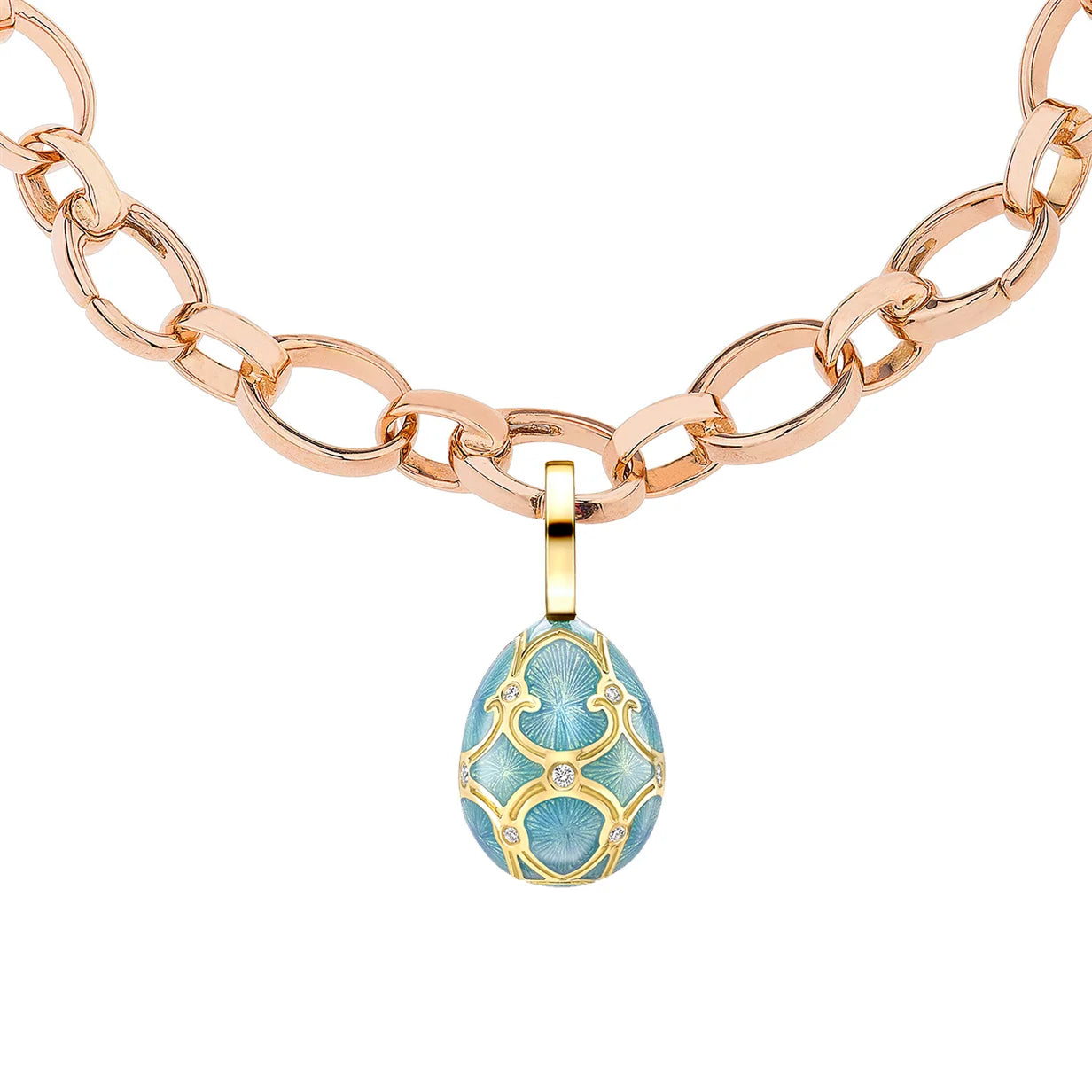 Guilloché Enamel Egg Charm