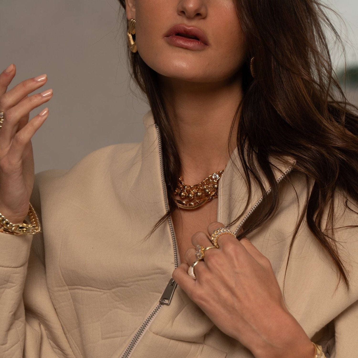 Herringbone Chain - Gold