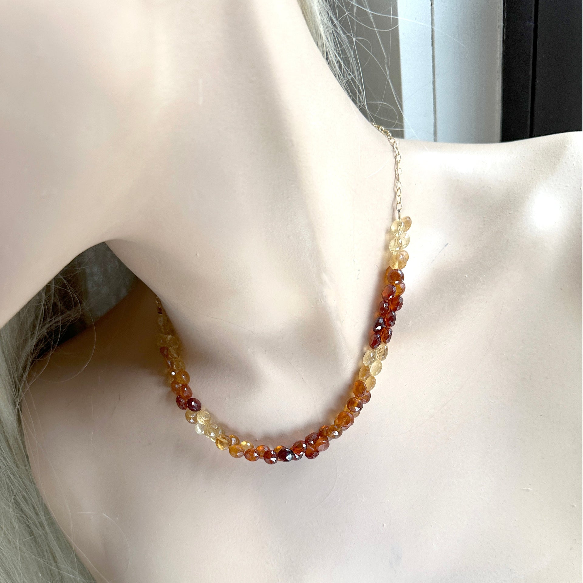 Hessonite Onion Necklace