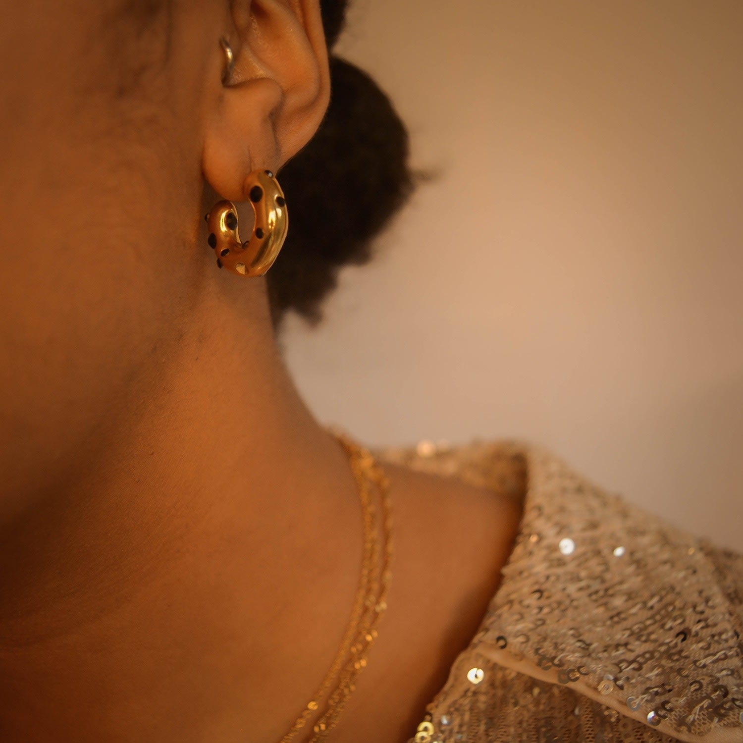 Black Gemstone Earrings