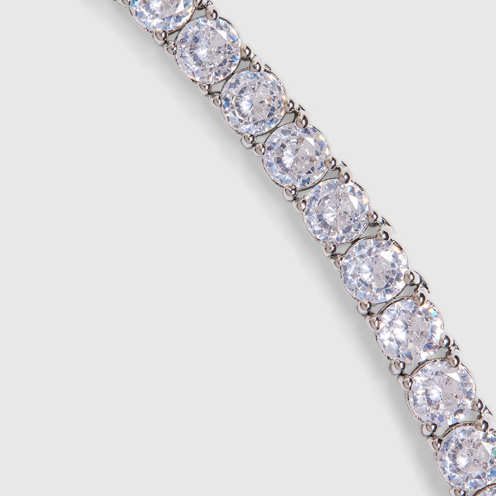 Thin Tennis Necklace 3Mm Silver