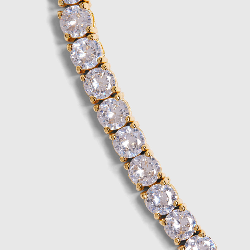 Thin Tennis Necklace 3Mm Gold