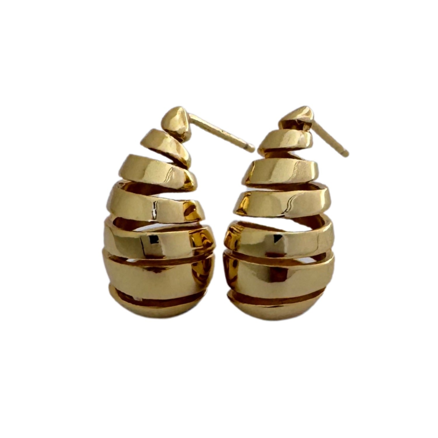 Hive Gold Plated Silver Earrings