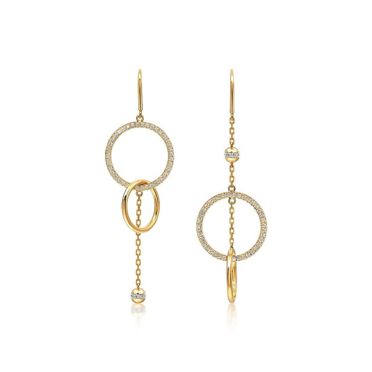 manon-18k-yellow-white-gold-diamond-mismatched-earrings