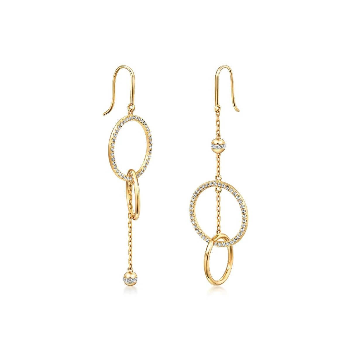 manon-18k-yellow-white-gold-diamond-mismatched-earrings