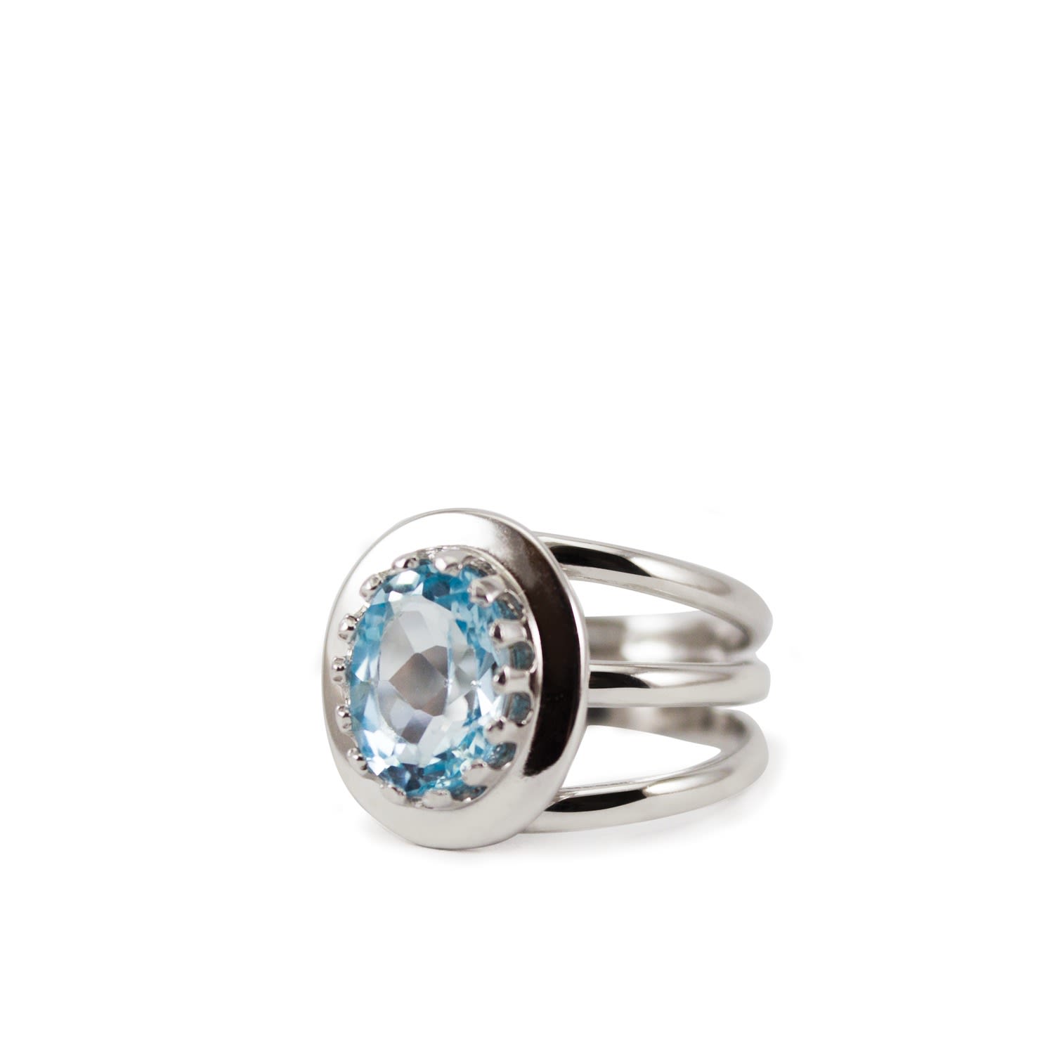 Luccichio Sky Blue Topaz Stacking Ring