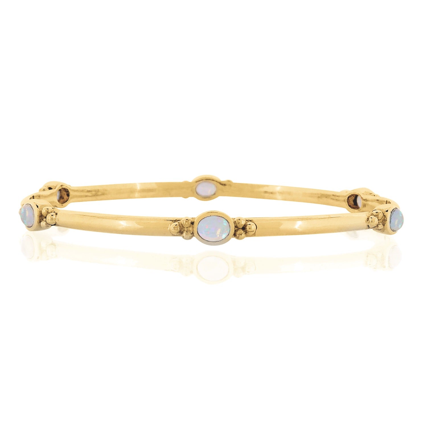 Holi Jewel Gold Bangle - Opal