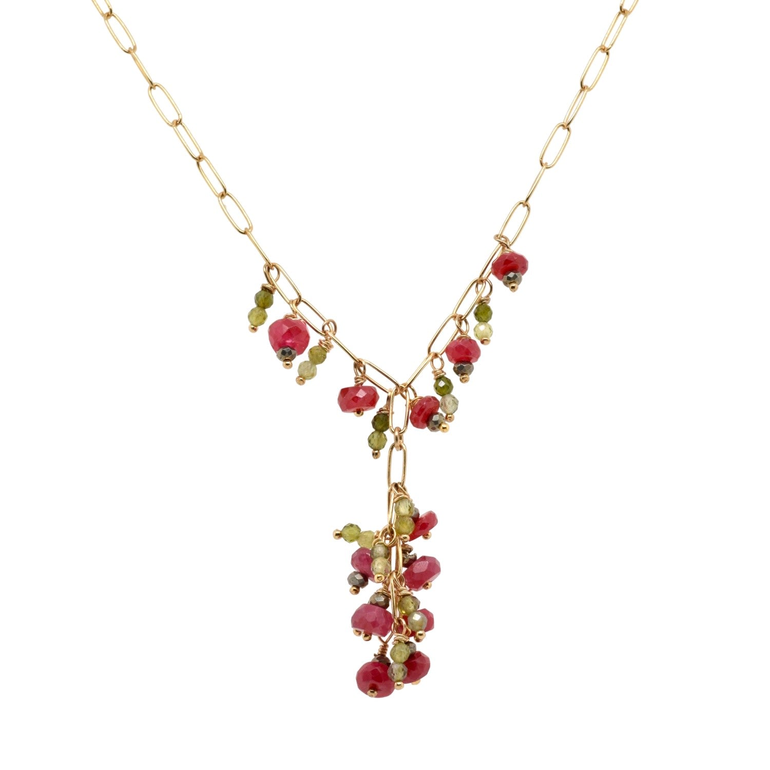 Holly Branch Ruby Necklace