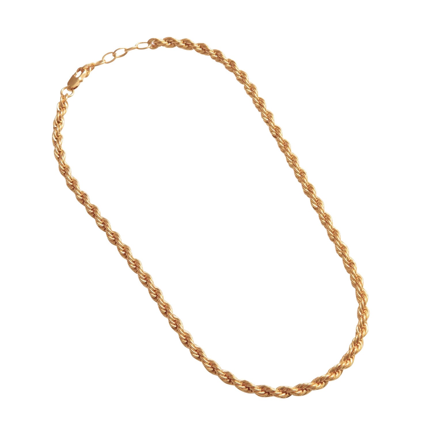 Hollyhock Rope Necklace Thick Classic Traditional Gold Filled Luxury Chain