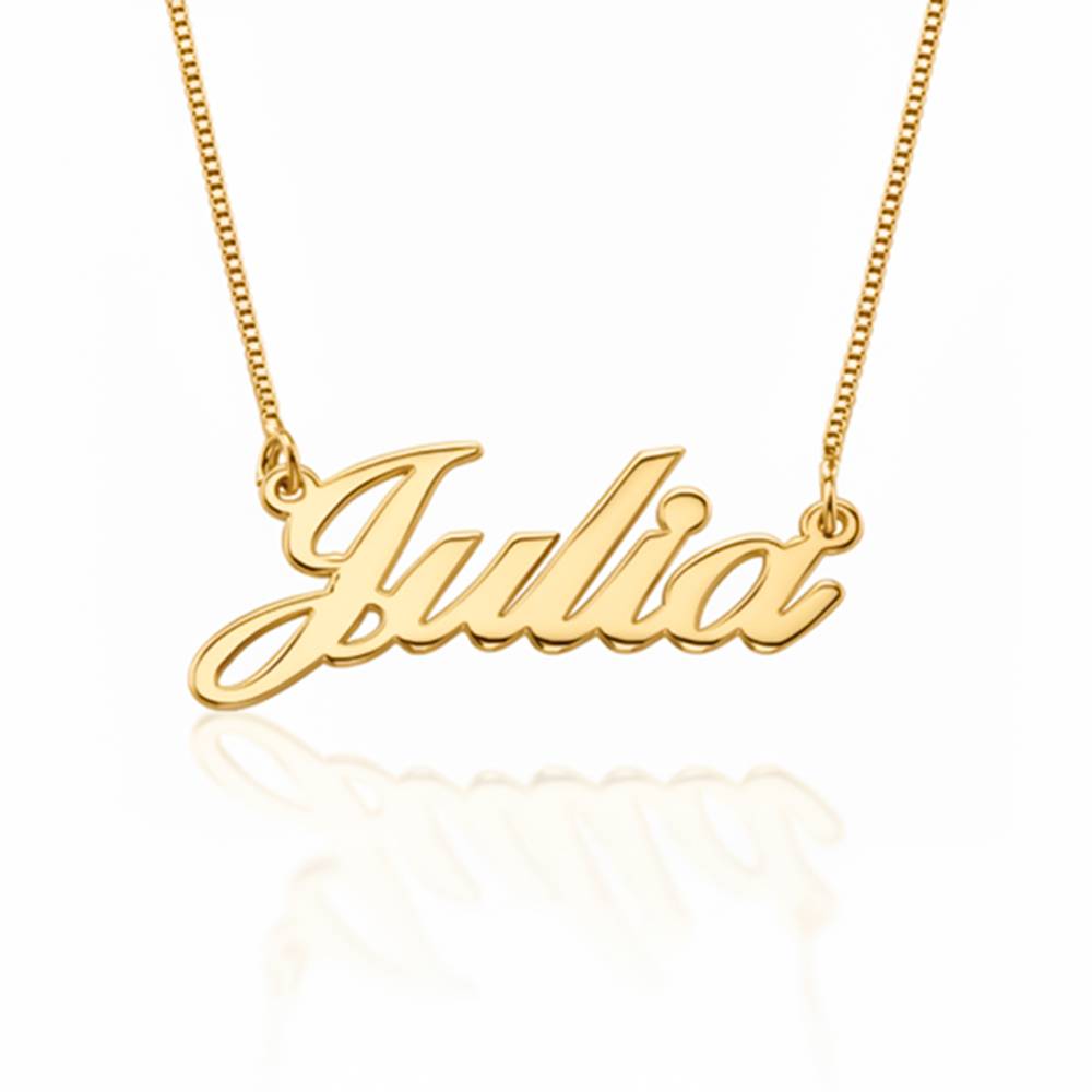 Hollywood Small Name Necklace in Gold Plating