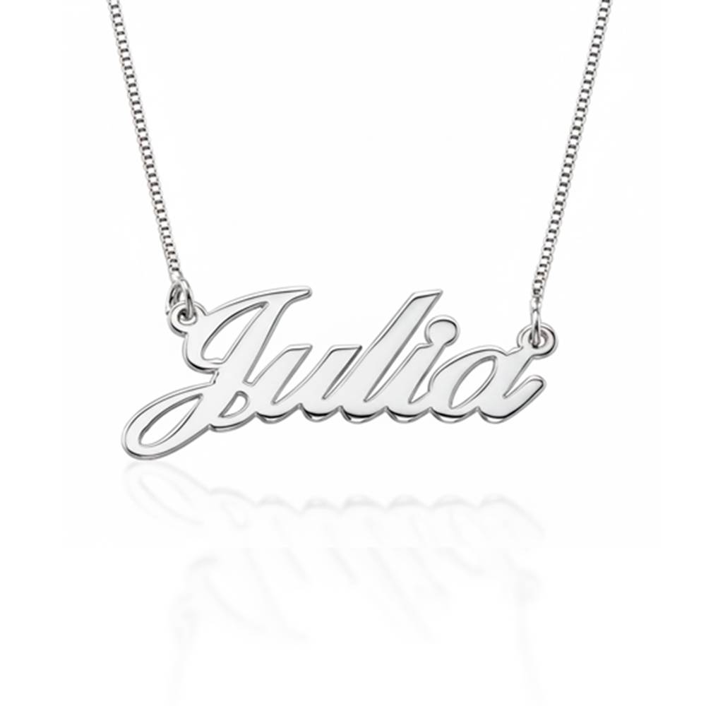 Hollywood Small Name Necklace in Silver