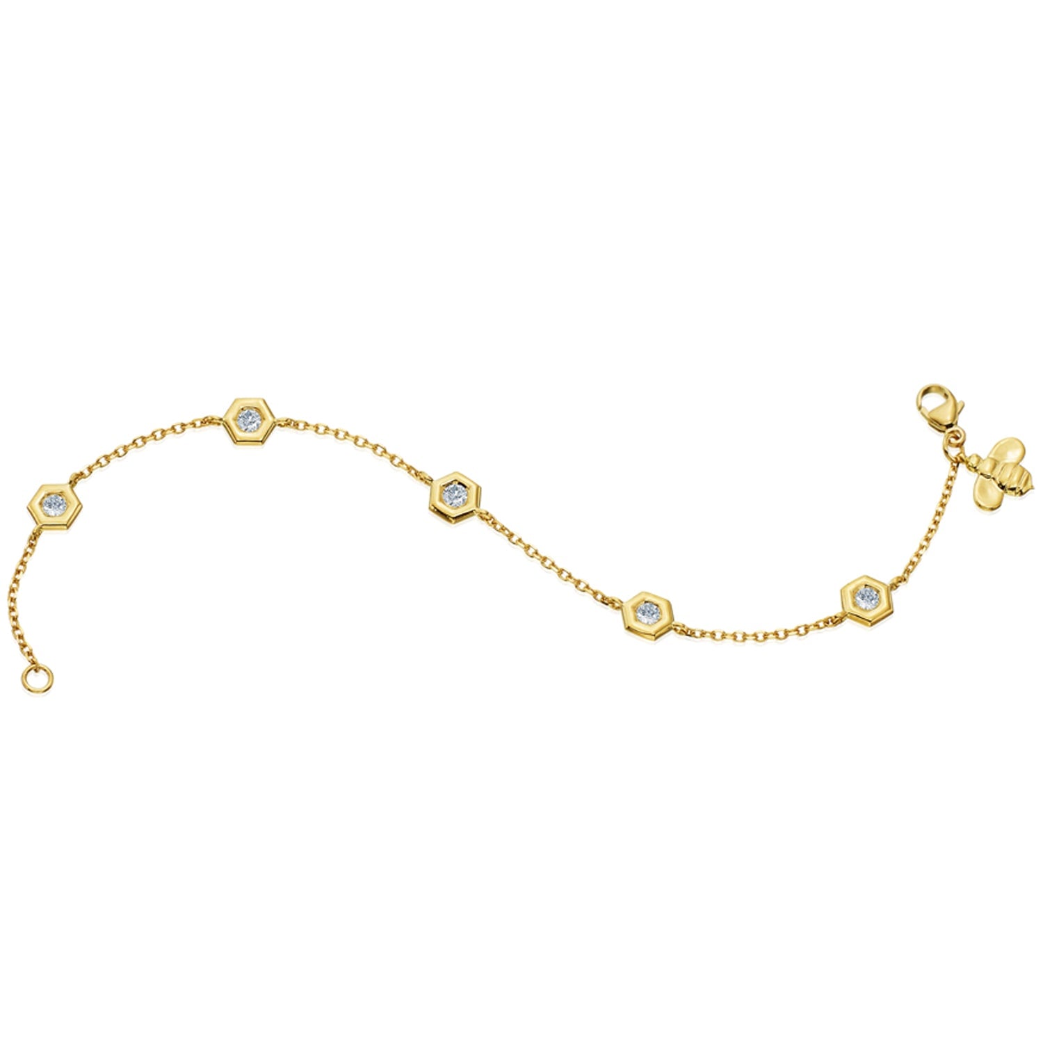 Honeycomb Bezel Diamond Bracelet
