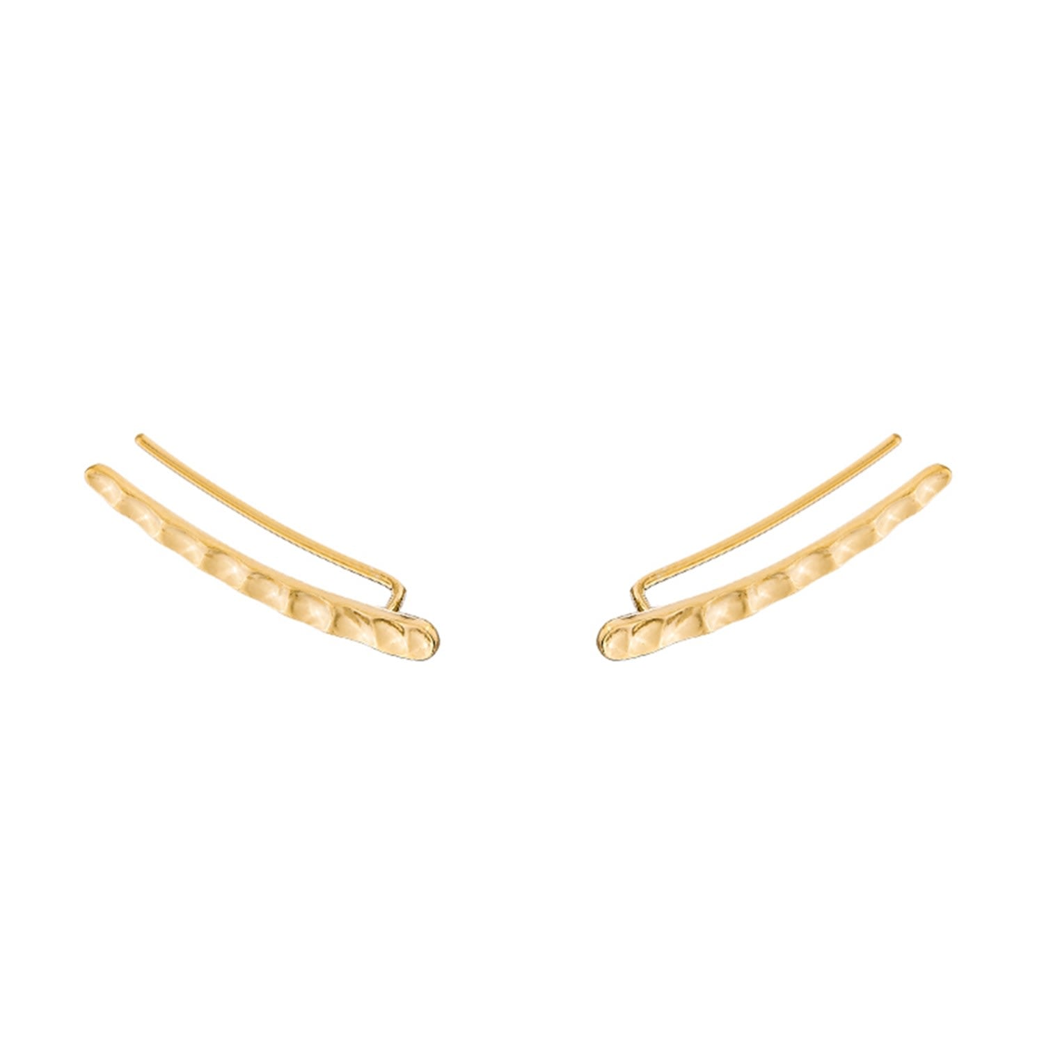 Honeycomb Ear Climber In 18K Gold Vermeil