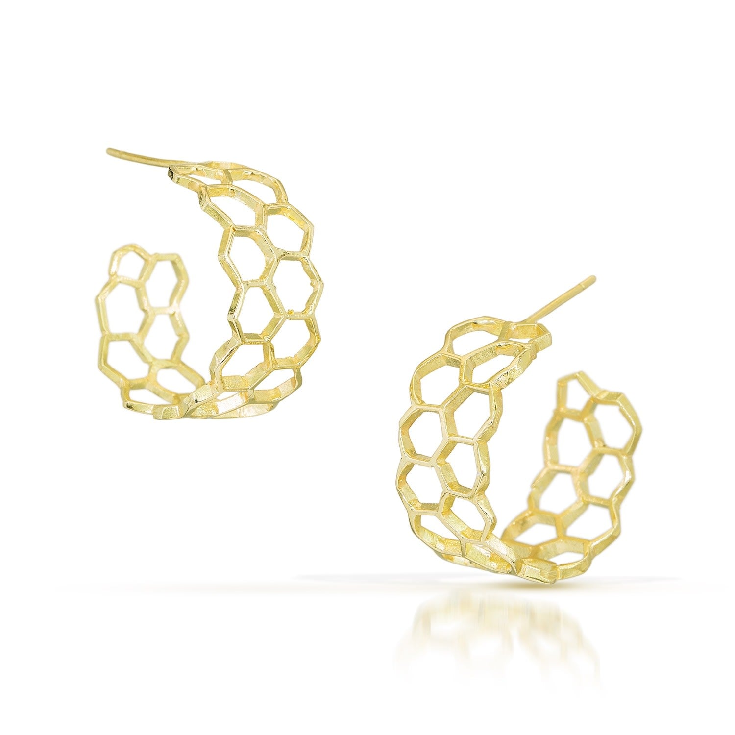 Honeycomb Hoop Earrings