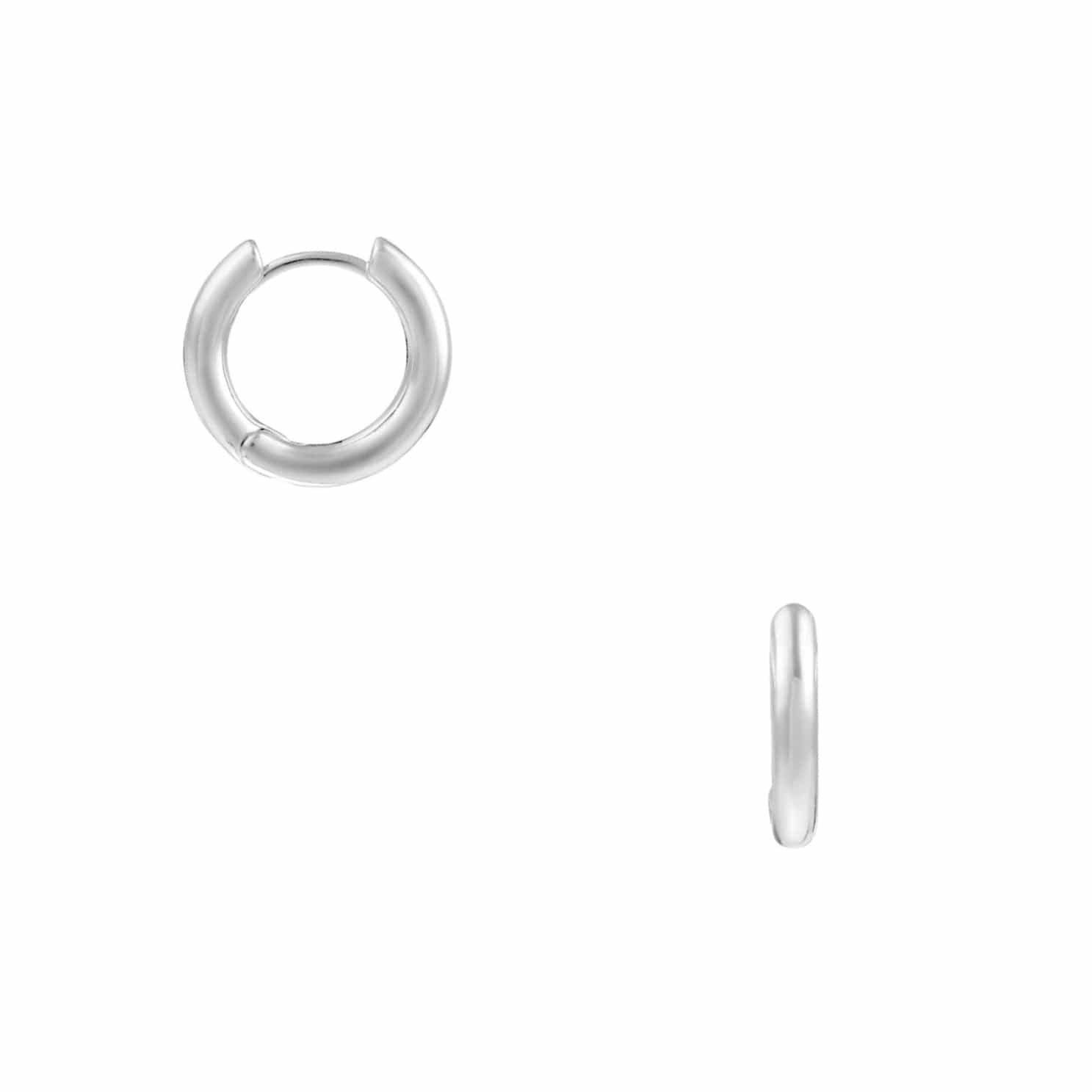 Everyday Elevated Hoop Earrings - Silver