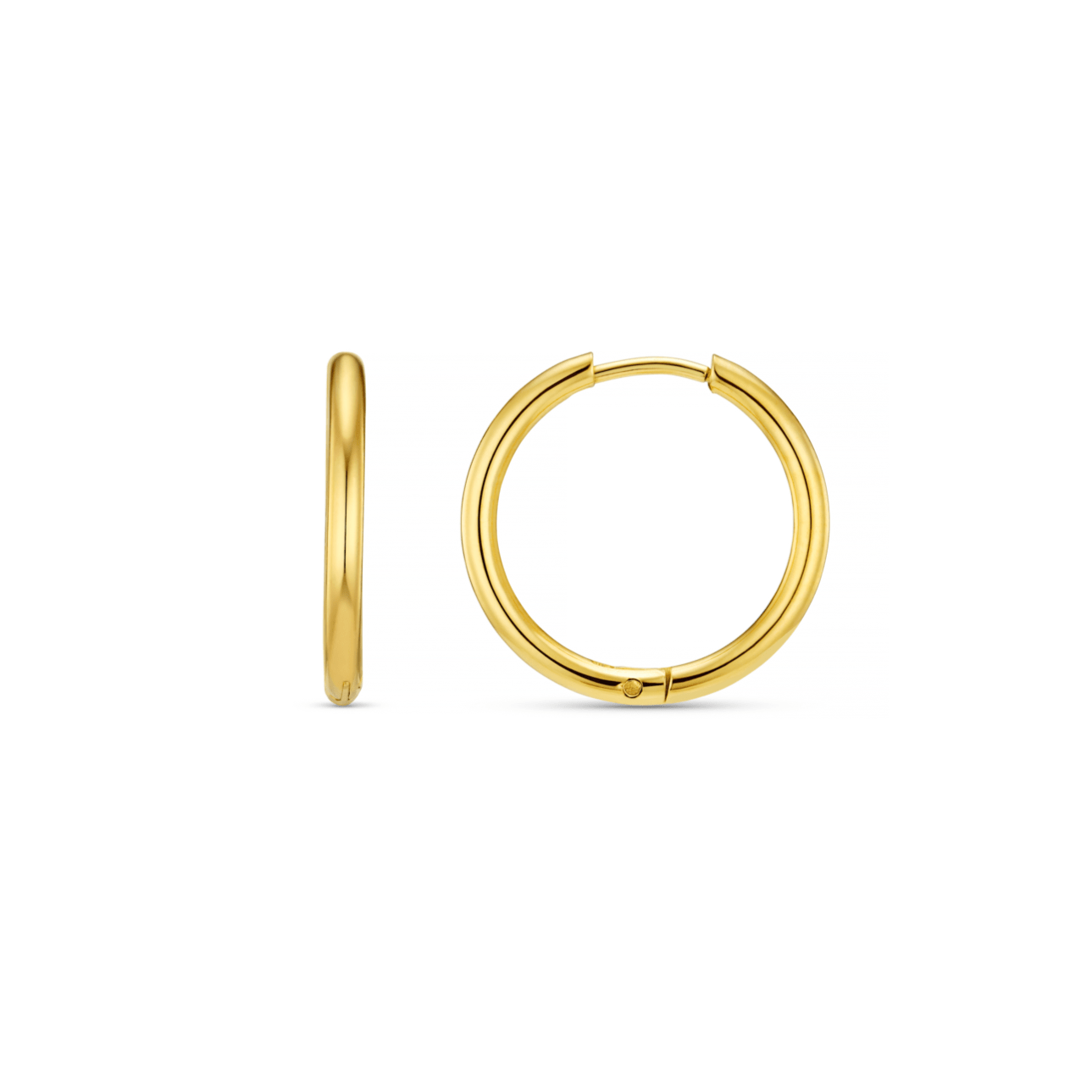 LUXE Mid-Size Hoop Earrings - Gold