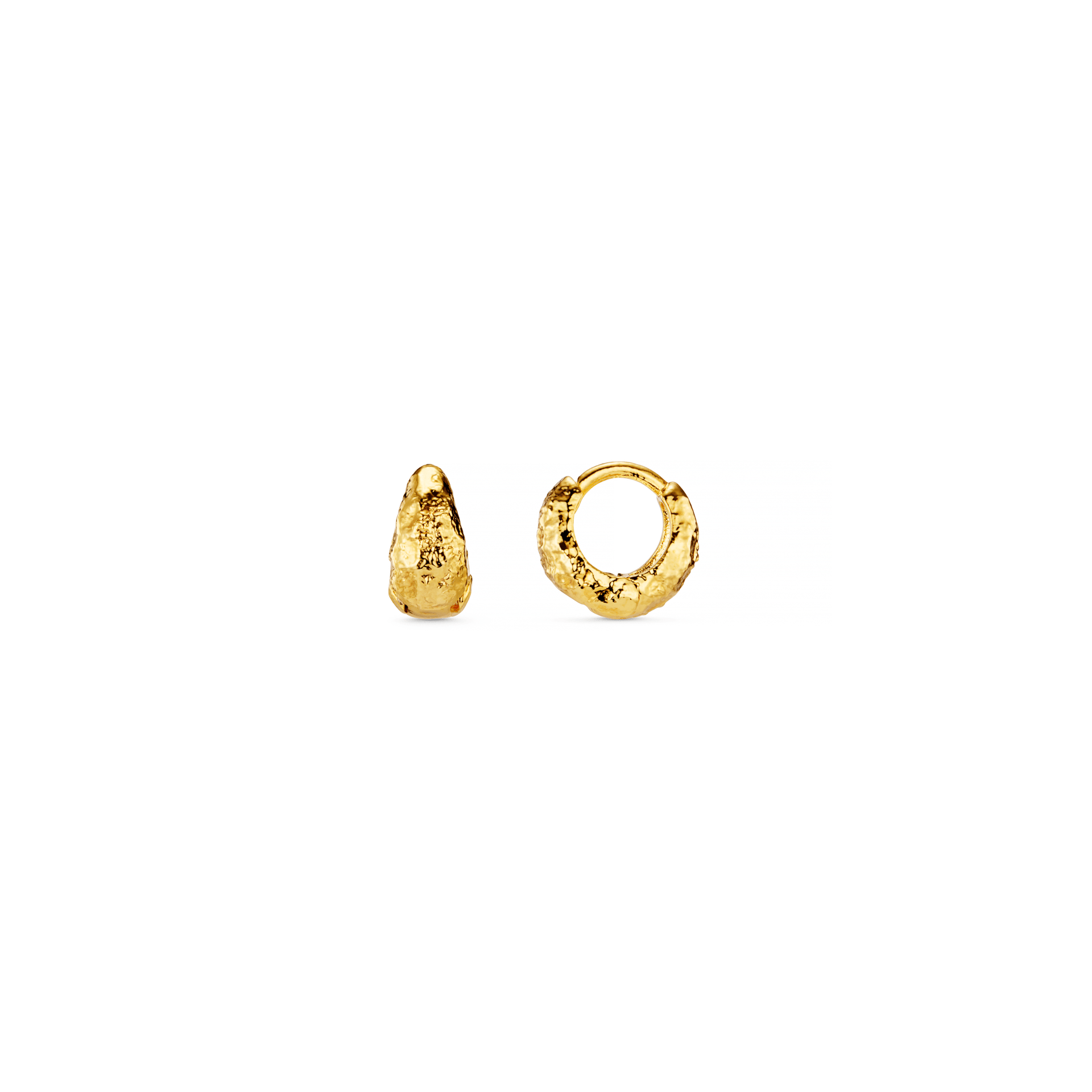 Textured Tiny Tapered Hoop Earrings