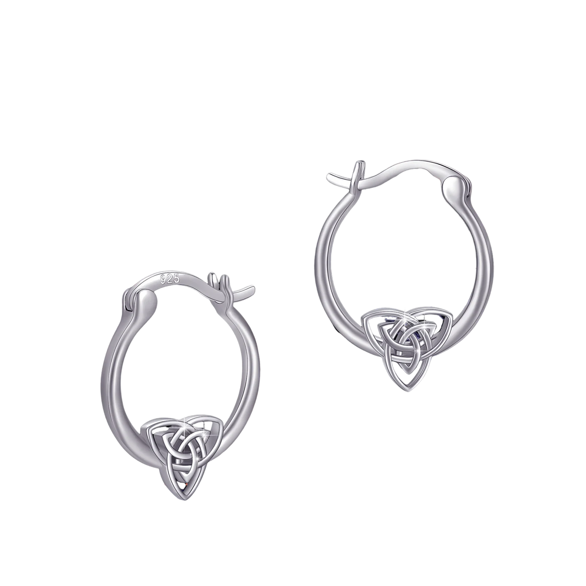 Sterling Silver Celtic Knot Hoop Earrings