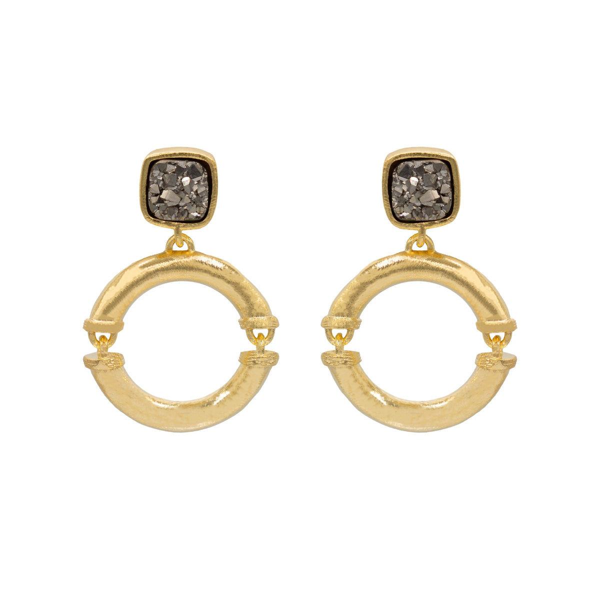 Janie Titanium Druzy Earrings