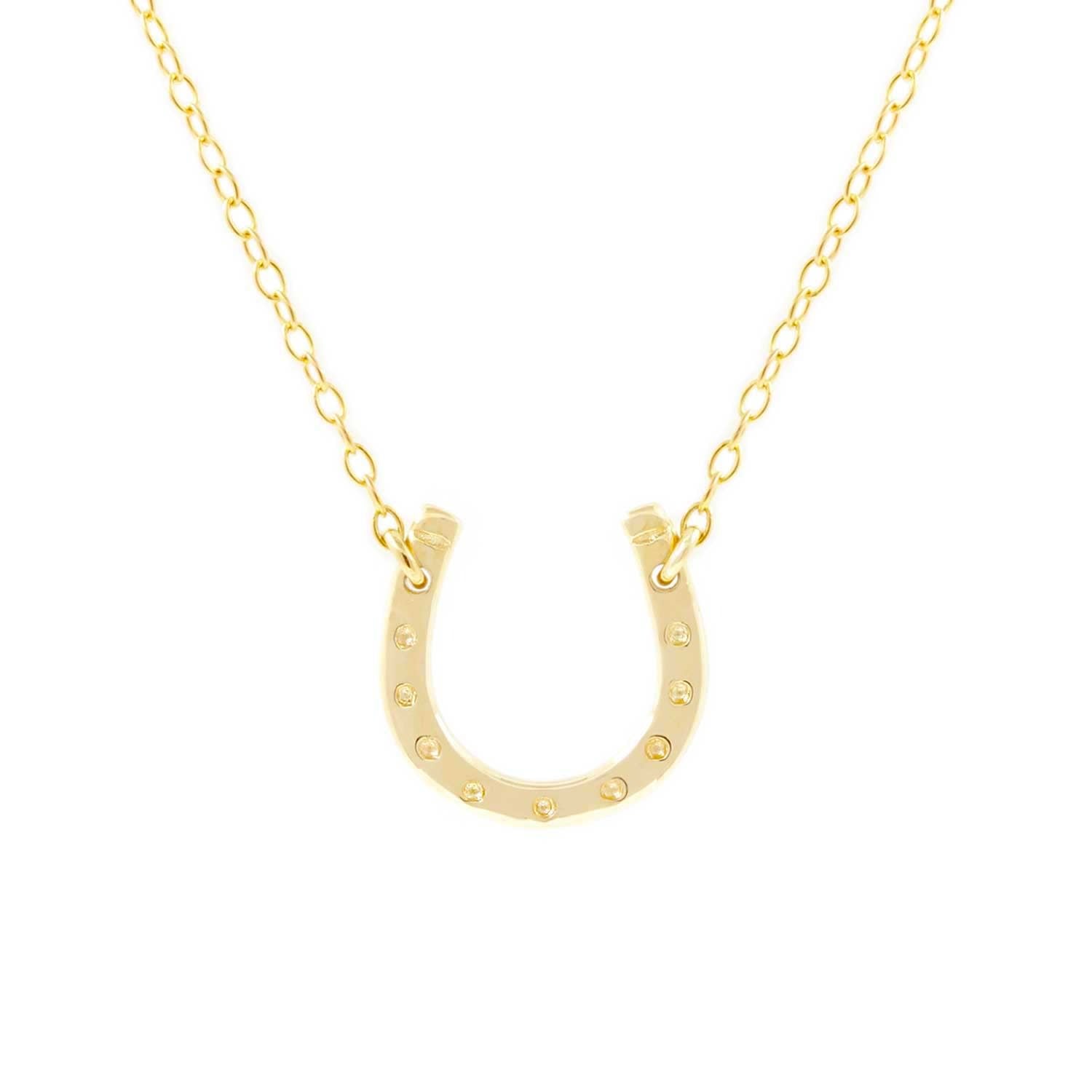 Lucky Horseshoe Necklace - Gold
