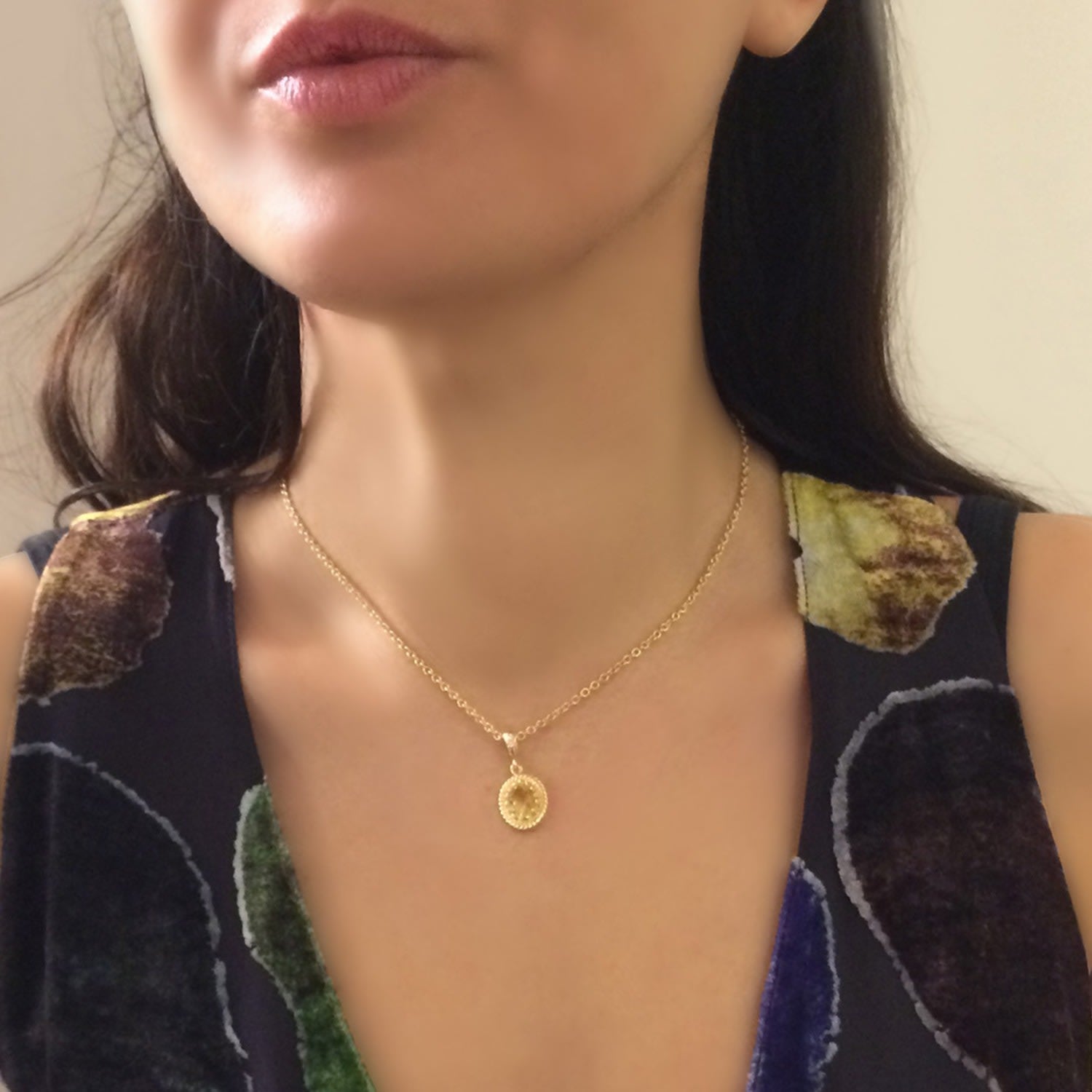 Luccichio Gold Vermeil Citrine Necklace