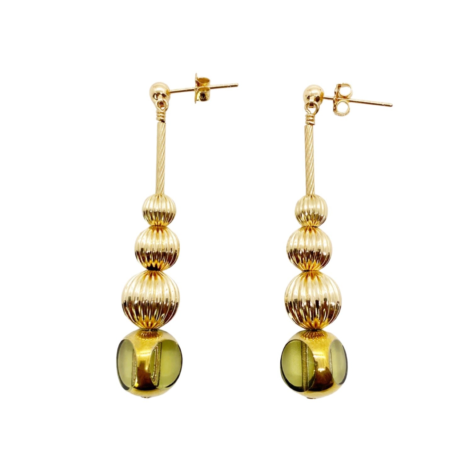 Disco Earrings - Yellow & Orange