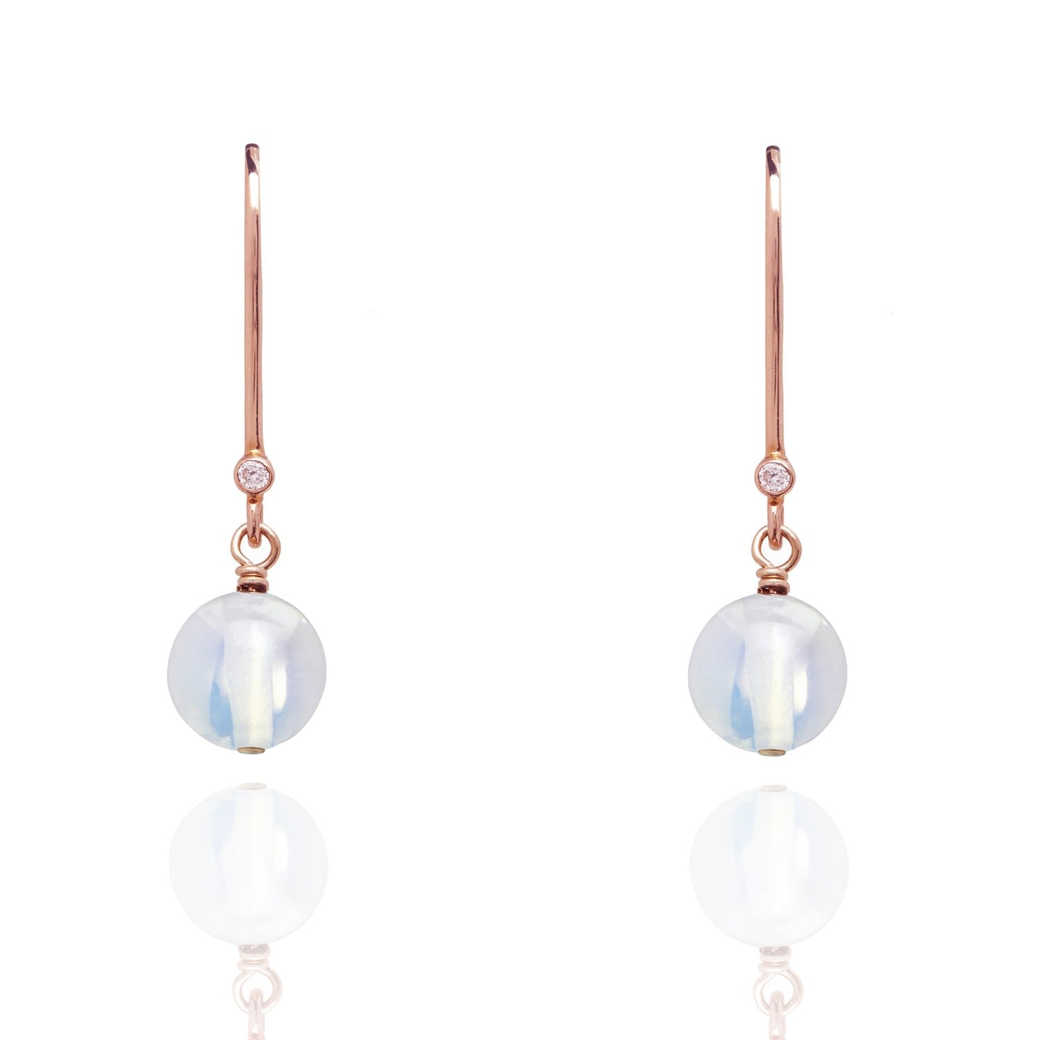 October Birthstone Earrings In Opal