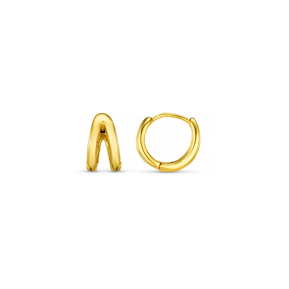 Polished Illusion Huggie Hoop Earrings