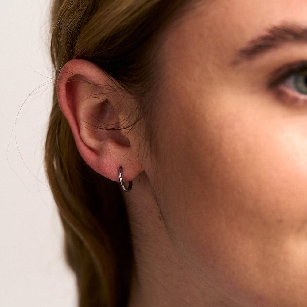 LUXE Huggie Hoop Earrings - Silver