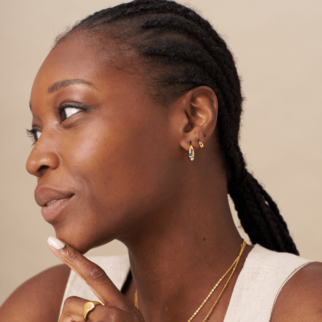 LUXE Tiny Tapered Hoop Earrings