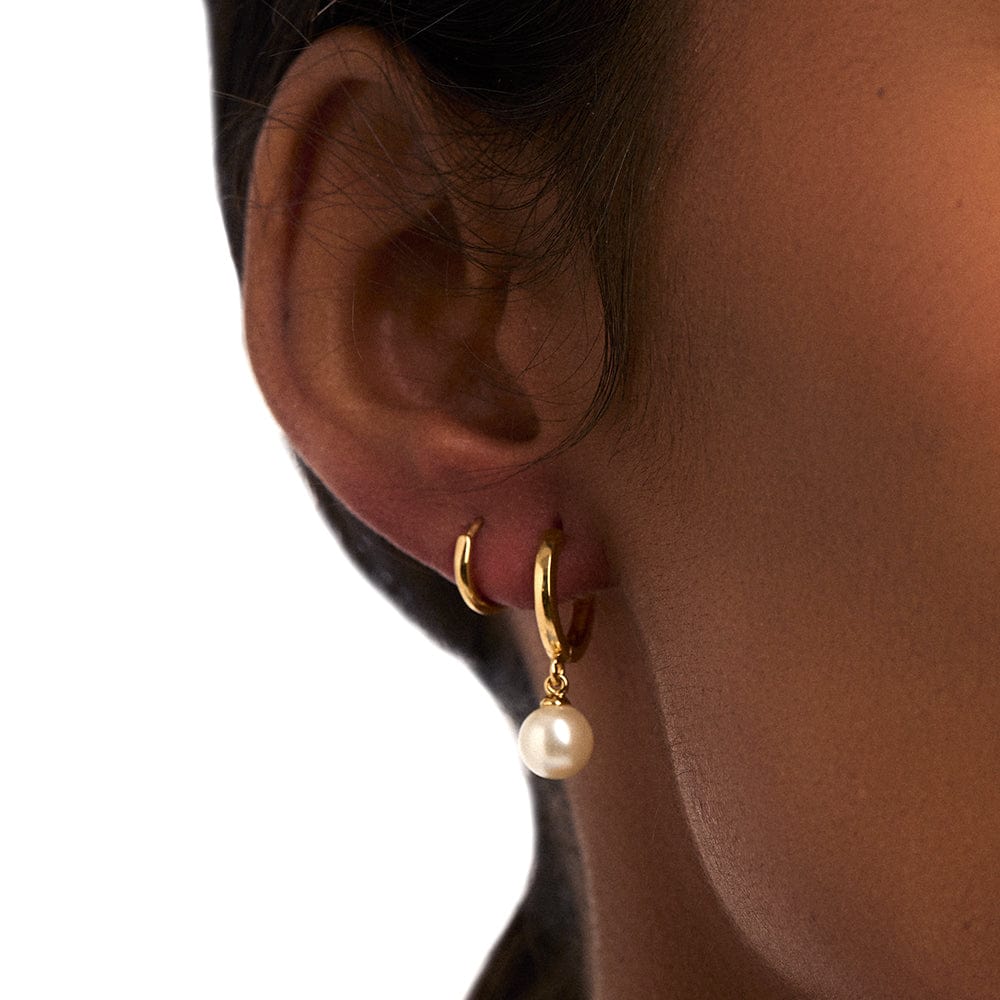 Mini Micro Hoop Earrings - Gold